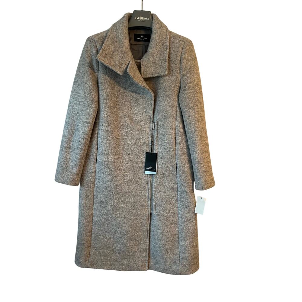 Andrew Marc Women's Boucle Knee-Length Wool Coat - Size‎ Large